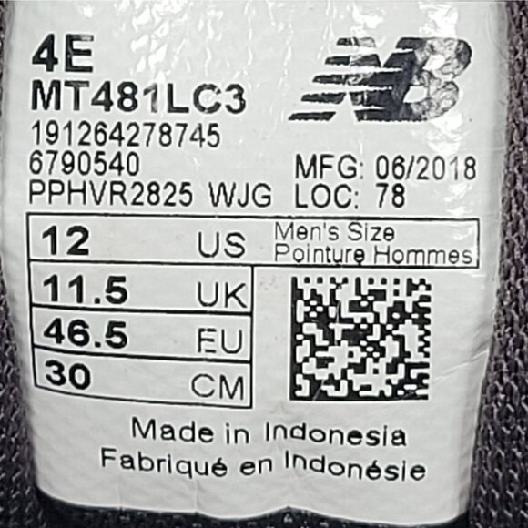 New Balance 481 v3 Men's Gray Trail Running Shoes MT481LC3 US Size 12 4E - Picture 8 of 8